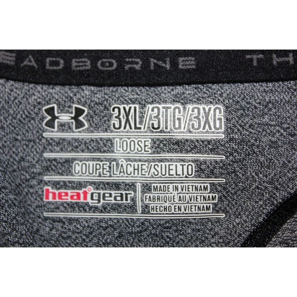 Under Armour Shirt Mens 3XL Gray Threadborne HeatGear Long Sleeve Quarter Zip - Picture 9 of 11